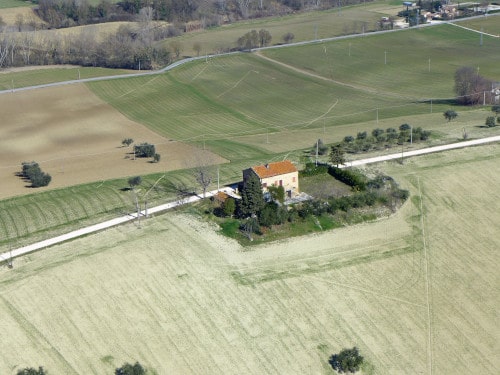 Immagine aerea dell'azienda agricola biologica